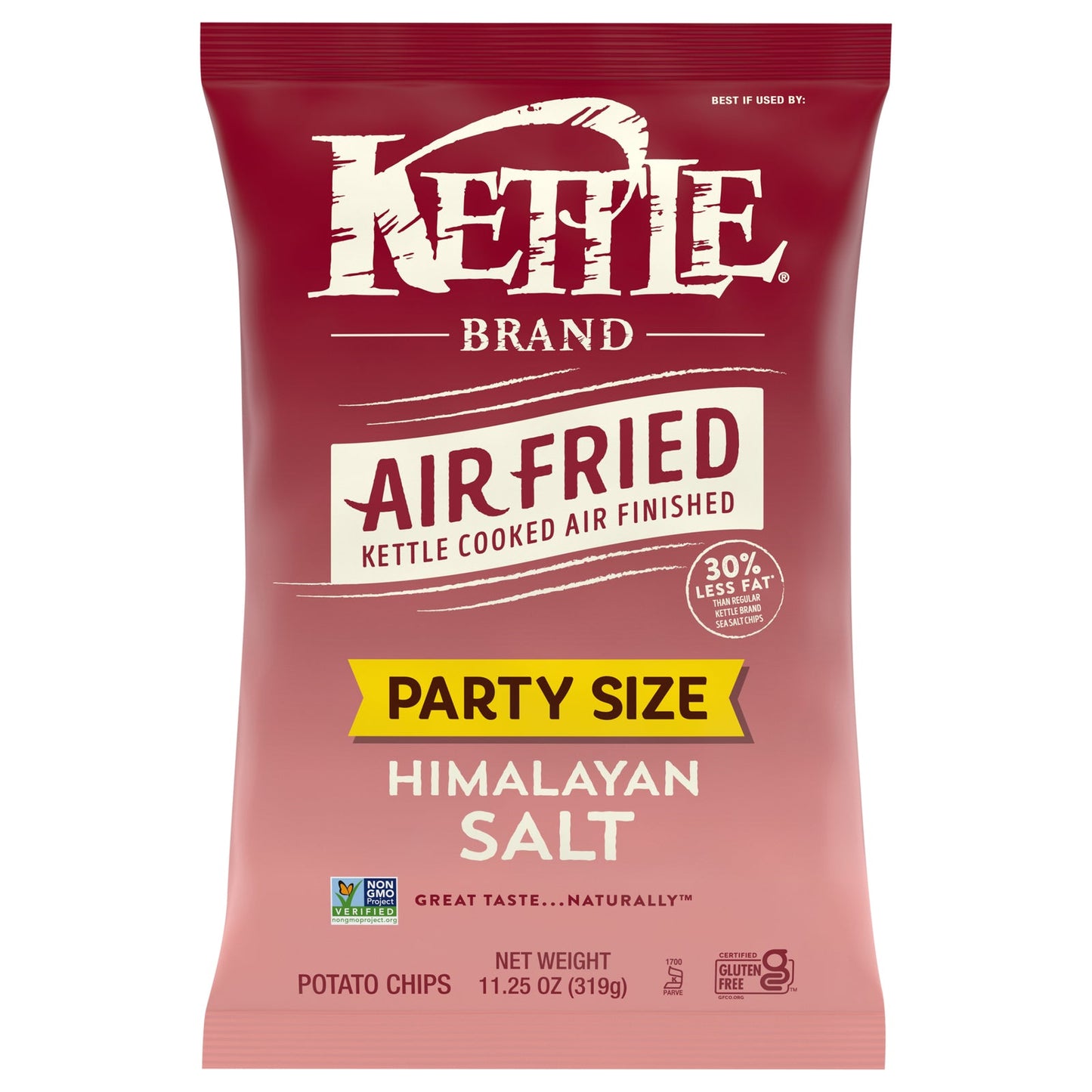 Kettle Brand Air Fried Himalayan Salt Potato Chips, 9-11.25 oz Bags (Pack of 9)