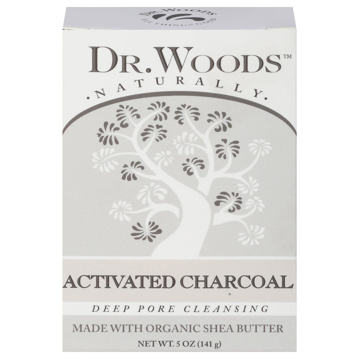 Dr. Woods Activated Charcoal Bar Soap - 5 oz - Detoxifying & Exfoliating