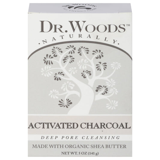 Dr. Woods Activated Charcoal Bar Soap - 5 oz - Detoxifying & Exfoliating