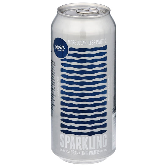 Open Water Sparkling Electrolyte Water, Aluminum , Pack of 12 - 16 fl oz