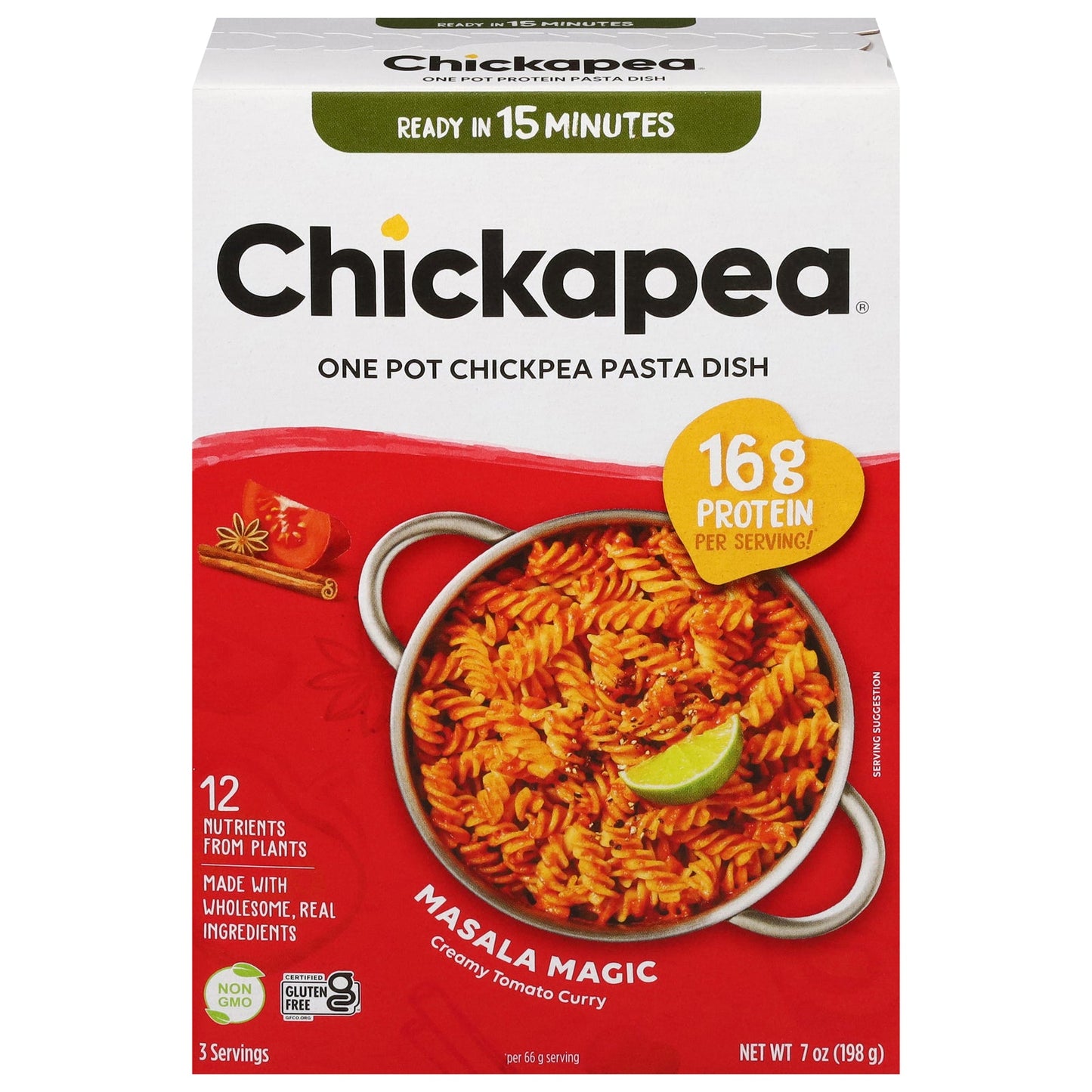Chickapea Pasta One Pot Tomato Curry - 6 x 7 oz