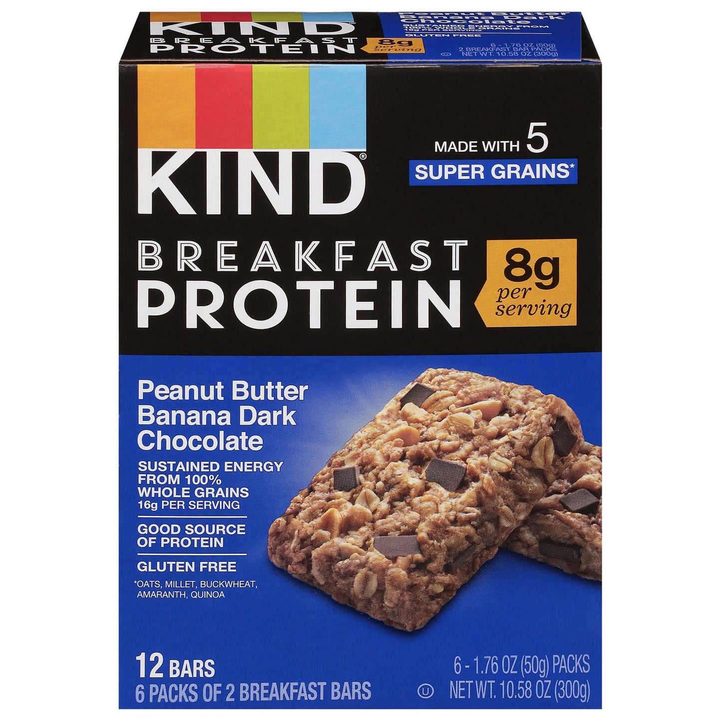 Peanut Butter Banana Dark Chocolate Protein Bars, 1.76 Oz. (Pack of 5 Boxes, 6 Bars Each) by Kind