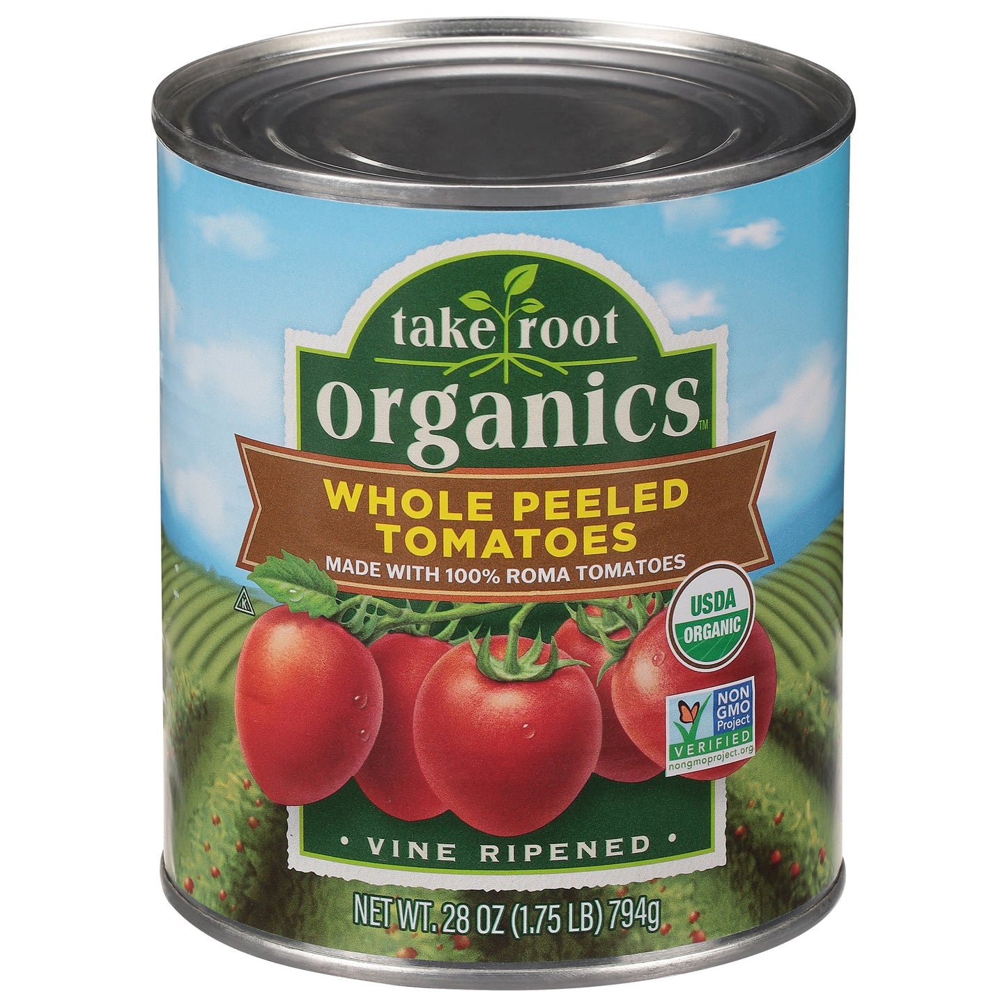 Take Root Organics Whole Peeled Tomatoes, 6-28 oz