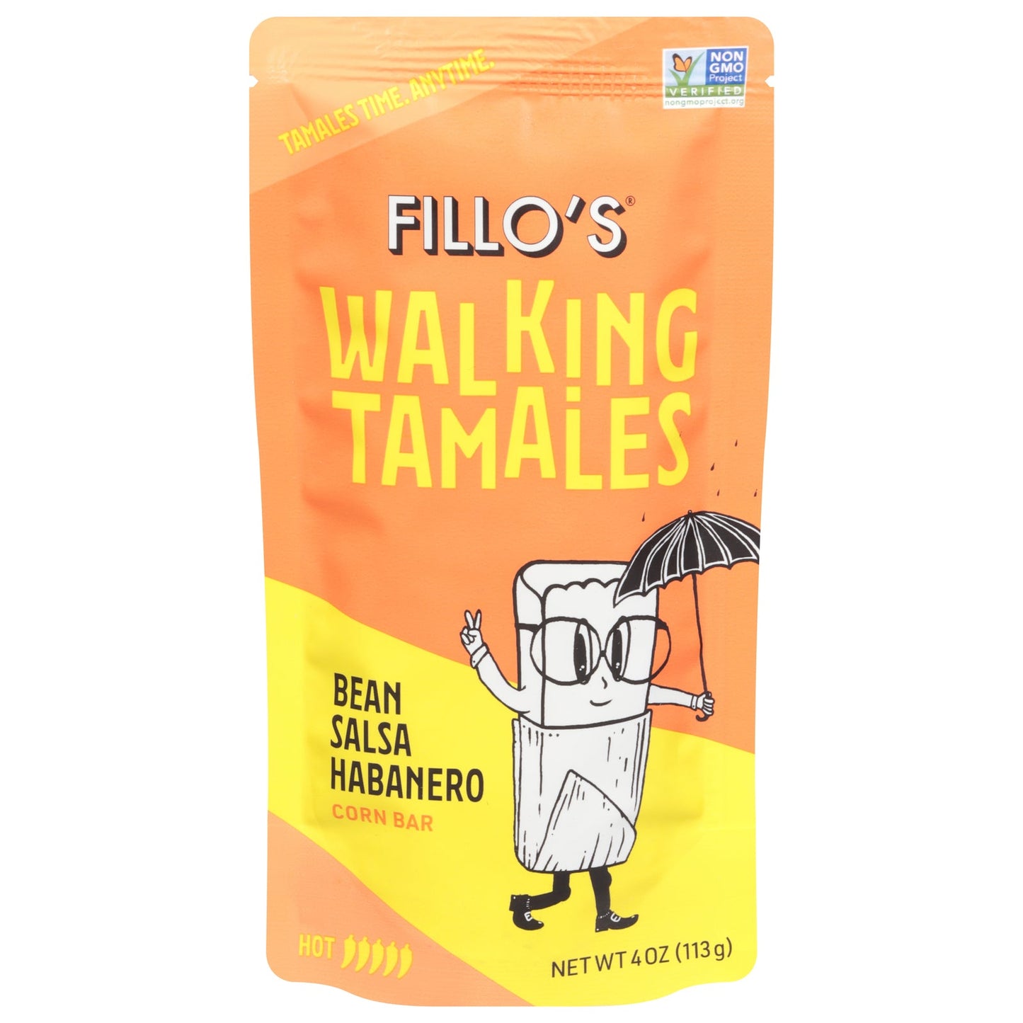 Fillo's Bean & Habanero Tamales, 4 oz., Case of 7