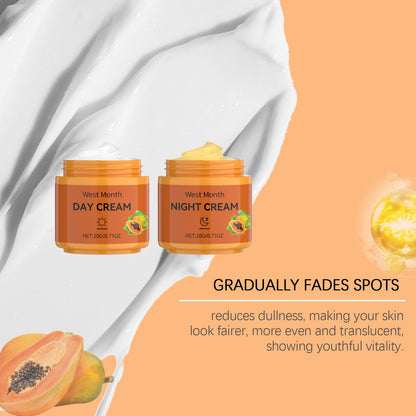 West&Month Papaya Facial Cream, Lightens And Improves Facial Hydration, Moisturizes, Brightens And Softens Skin