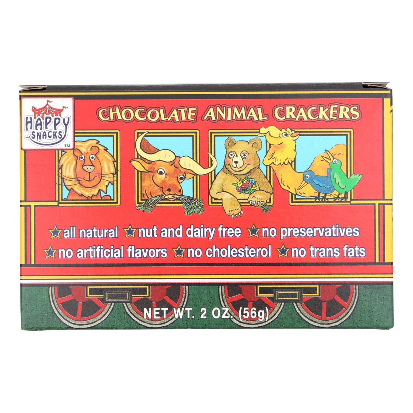 Happy Snacks - Chocolate Crackers Animal Circus - Case Of 12 - 2 Oz