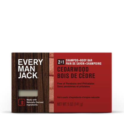 Every Man Jack Body Bar Shampoo 2-in-1 Cedarwood, 5 Ounce