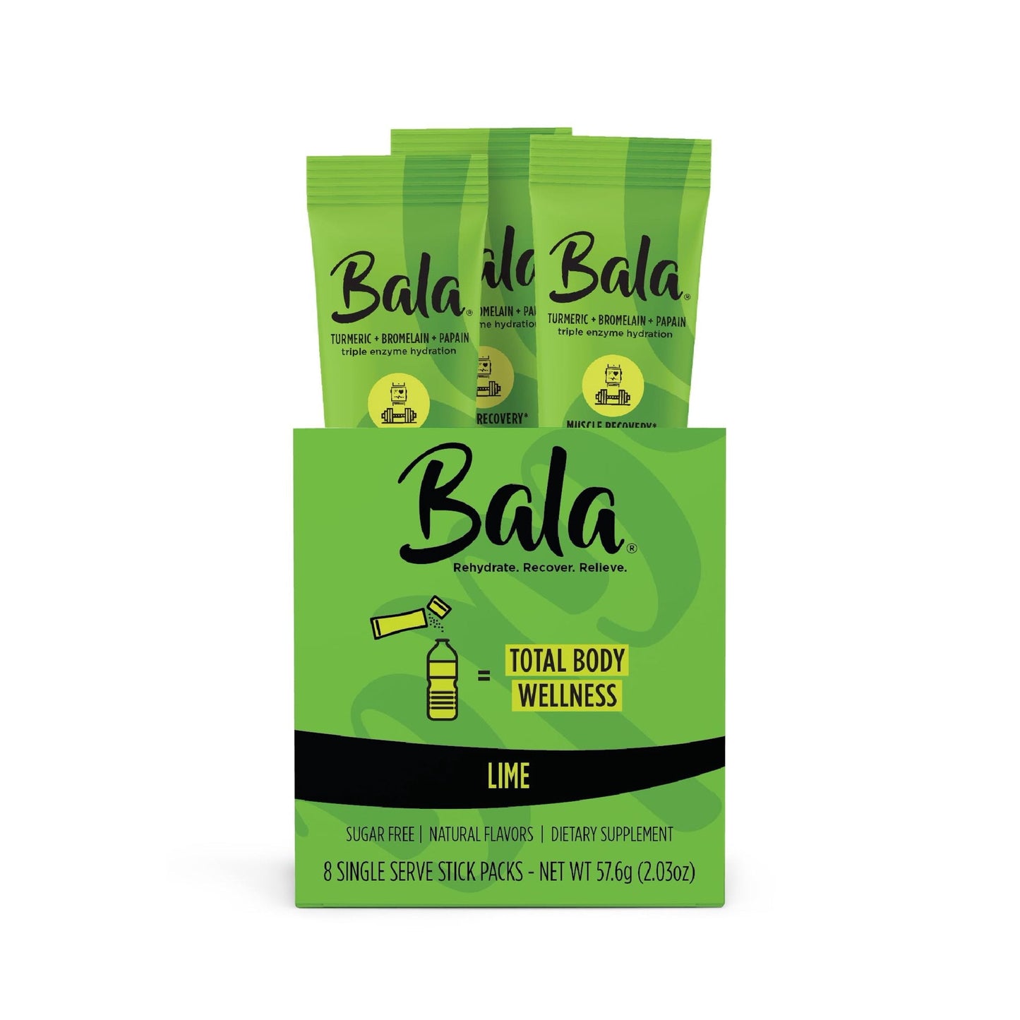 Bala Hydraulic Receiver Mixing Stick Pack - Lime - 1 Each - 8 Count