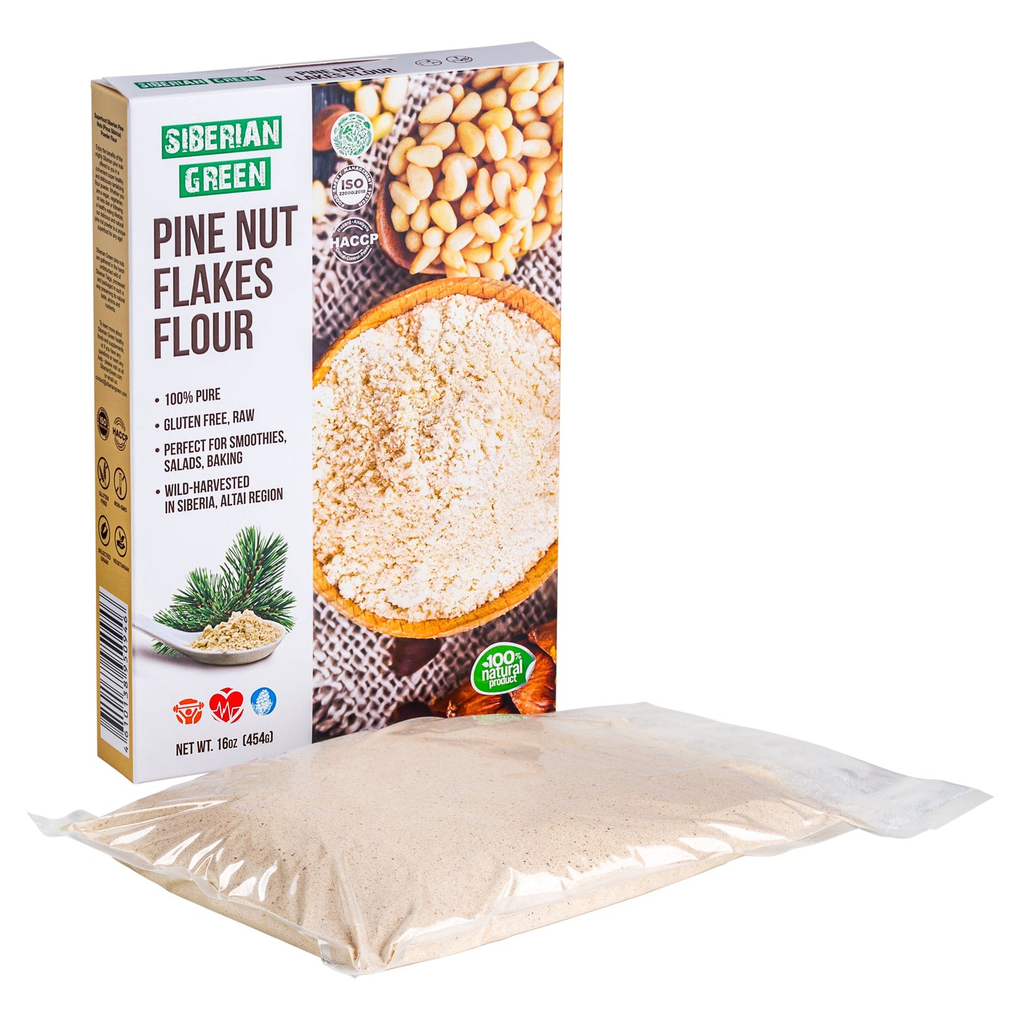 Siberian Pine Nut Flour (Kernel Powder) – 454g / 1 lb