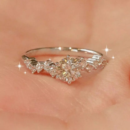 2 Carat 925 Sterling Silver Moissanite Ring