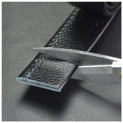 Men Belt Leather Belt For Men With Anti-Scratch Buckle Control Design For Formal Work Or Casual
