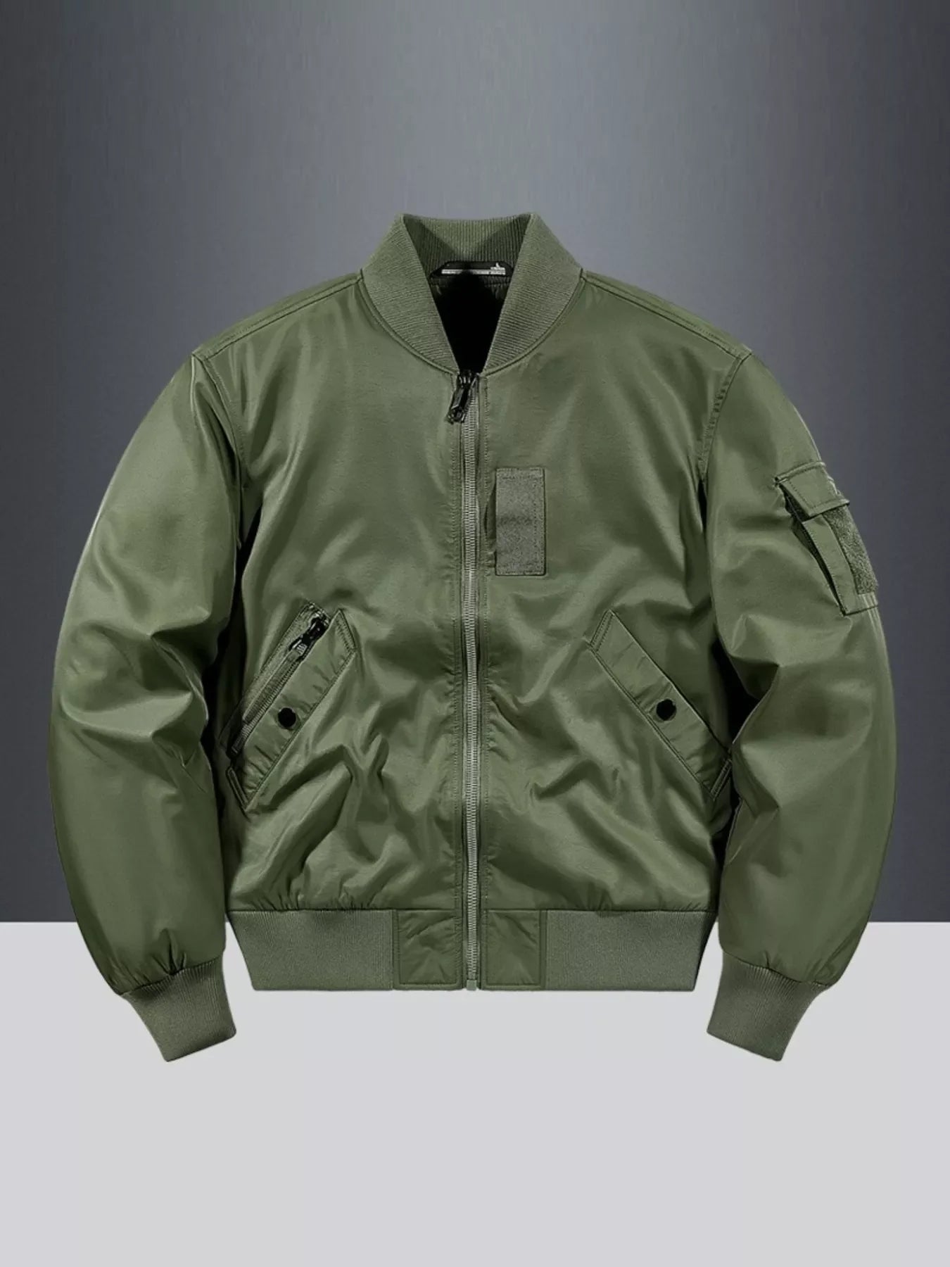 Men's Plus Size Classic Zip Up Bomber Jacket