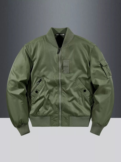 Men's Plus Size Classic Zip Up Bomber Jacket