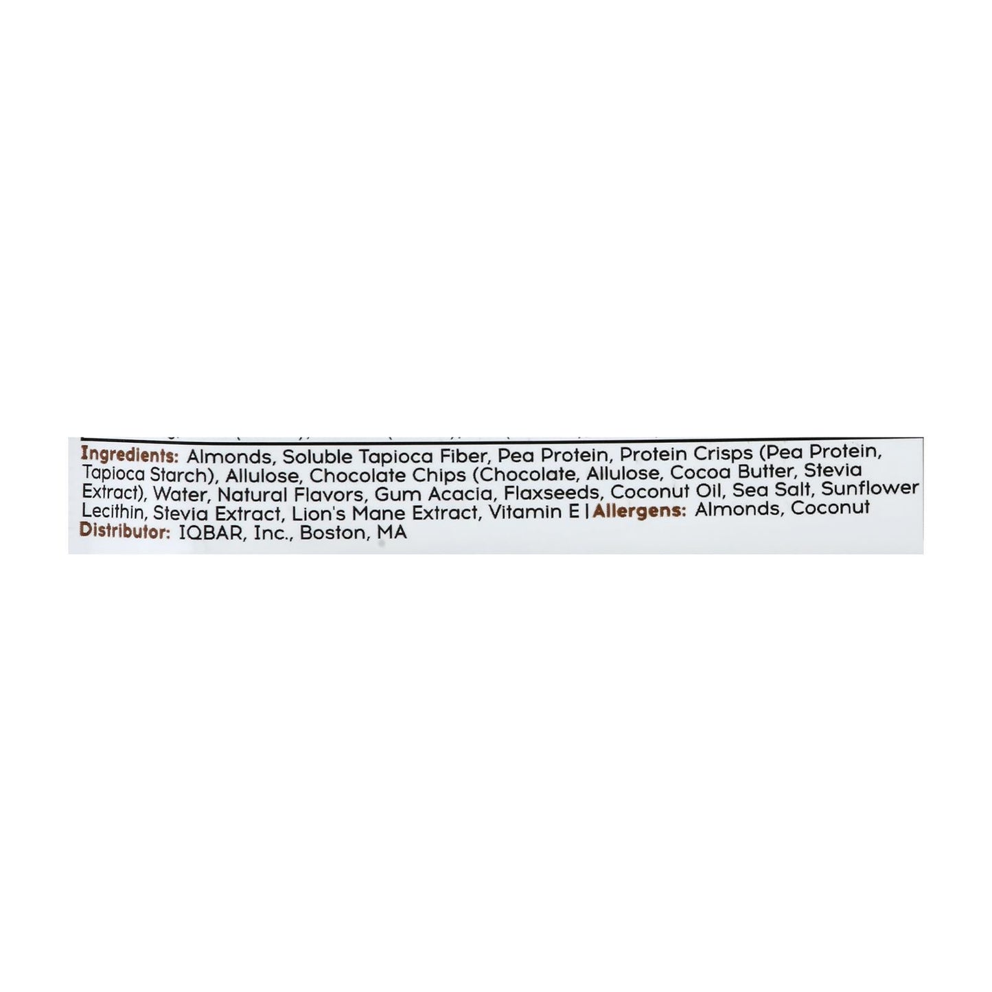 IQ Bar Almond Butter Cup Case of 12 - 1.6 oz Bars