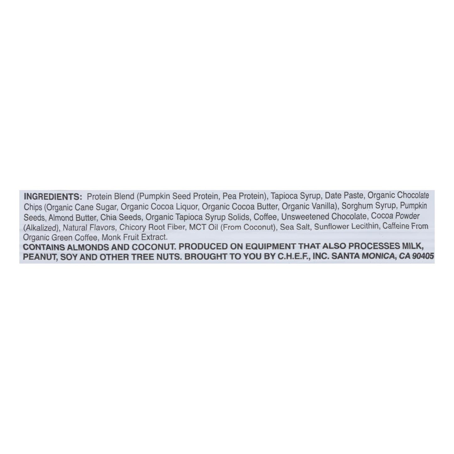 Quantum Energy Squares - Bar Caffe Mocha Almond Chip - Case of 8 - 1.69 oz