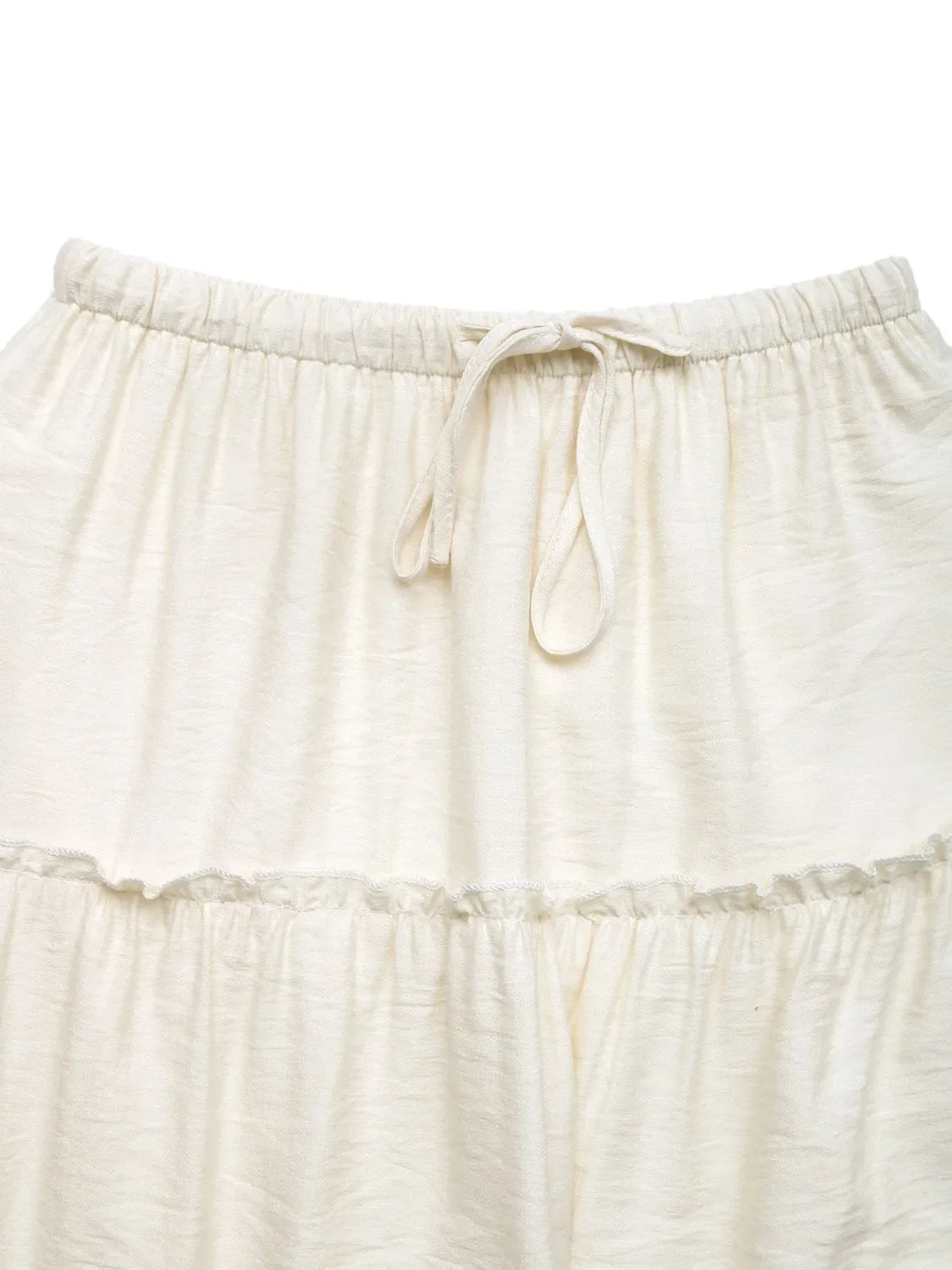Drawstring Frill Tiered Skirt