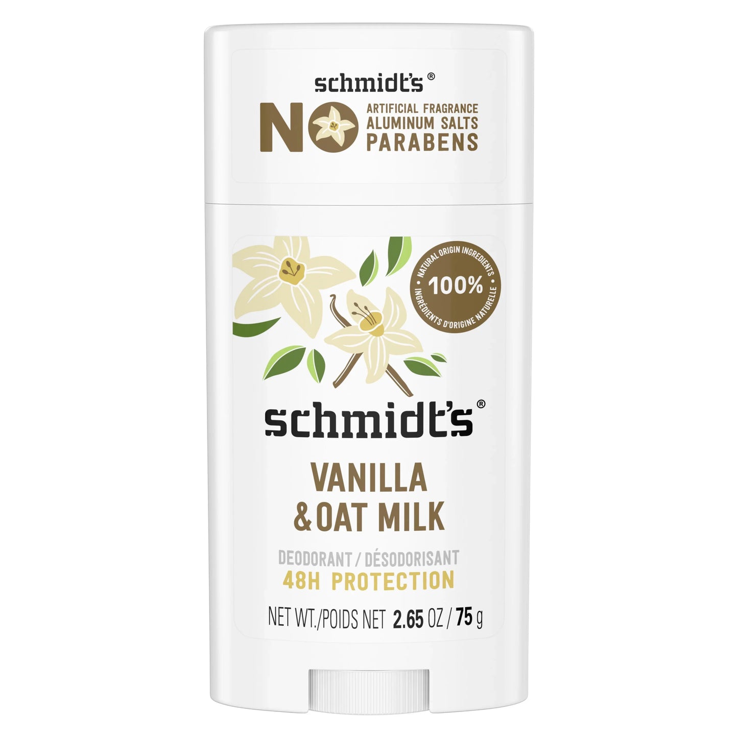Schmidts - Vanilla Oatmilk Deodorant, 2.65 oz - Natural Odor Protection
