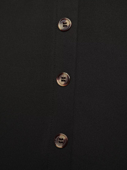 Button-Front Midi Skirt with Pockets