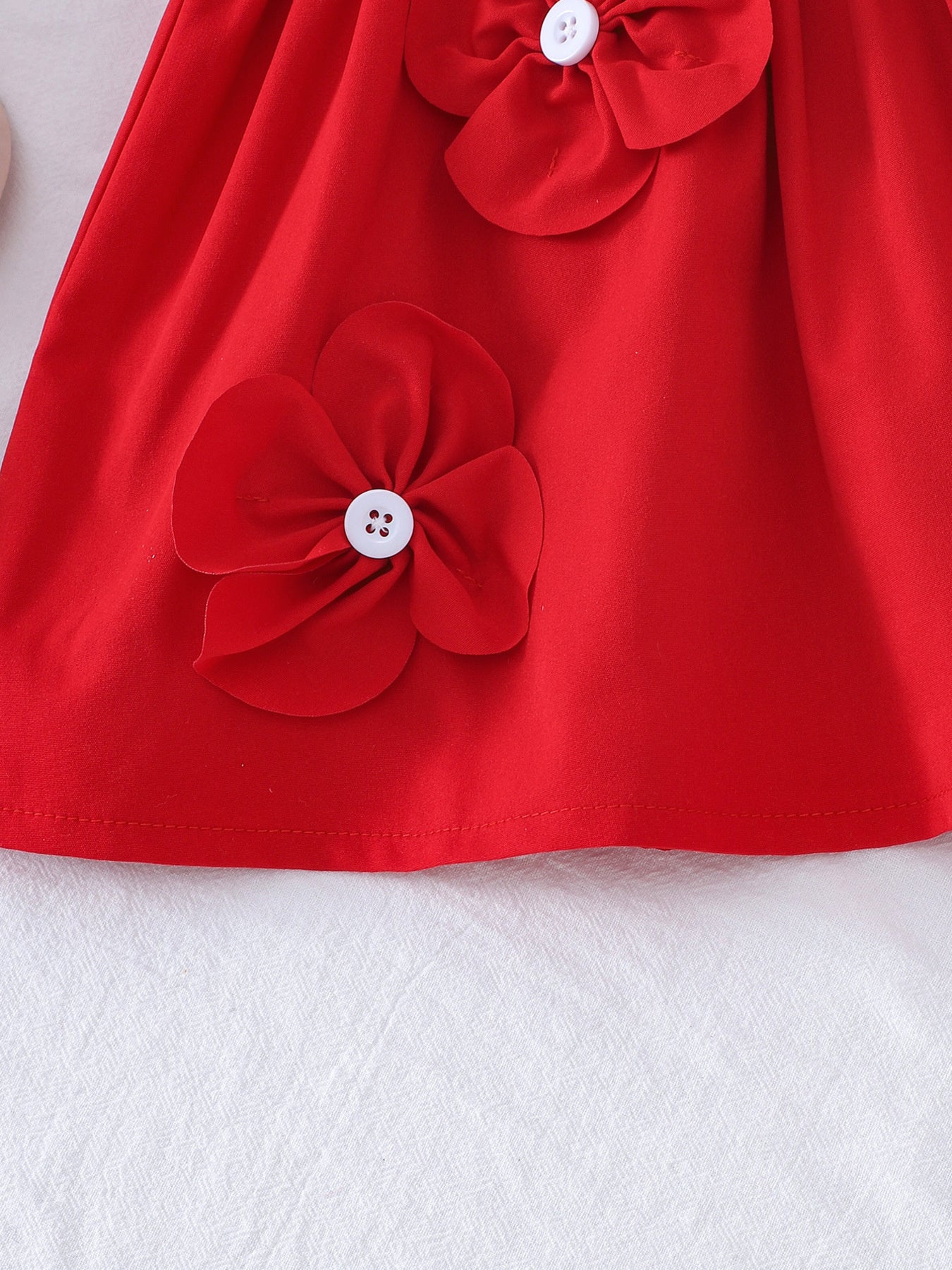 Children's Flower Ruffle Sleeve Dress