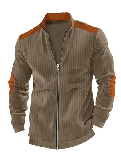 Men's Full Size Zip Up Long Sleeve Jacket Plus Size