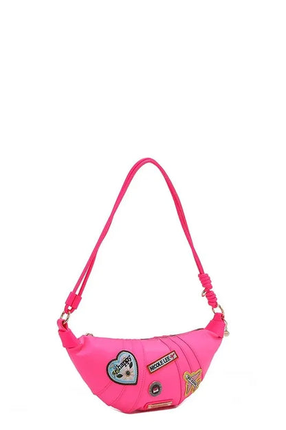 Nicole Lee USA Color Patch Croissant Bag