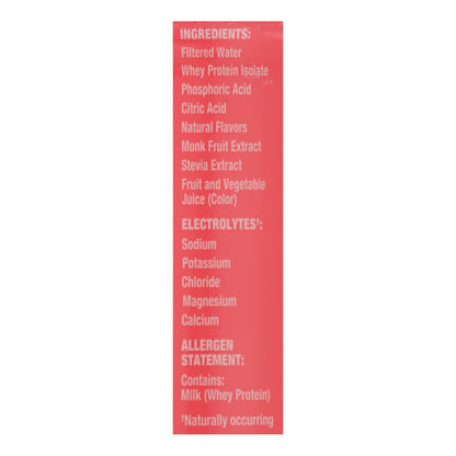 Ready Water Protein Pink Grapefruit - 20g Protein, Gluten-Free, Sugar-Free Hydration | Case of 12 (16.9 fl oz Each)