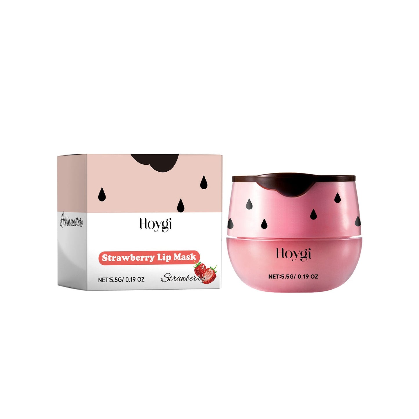 Hoygi Strawberry Lip Mask, Lighten Lip Lines And Gently Moisturize Lips, Remove Dead Skin And Moisturize Lips