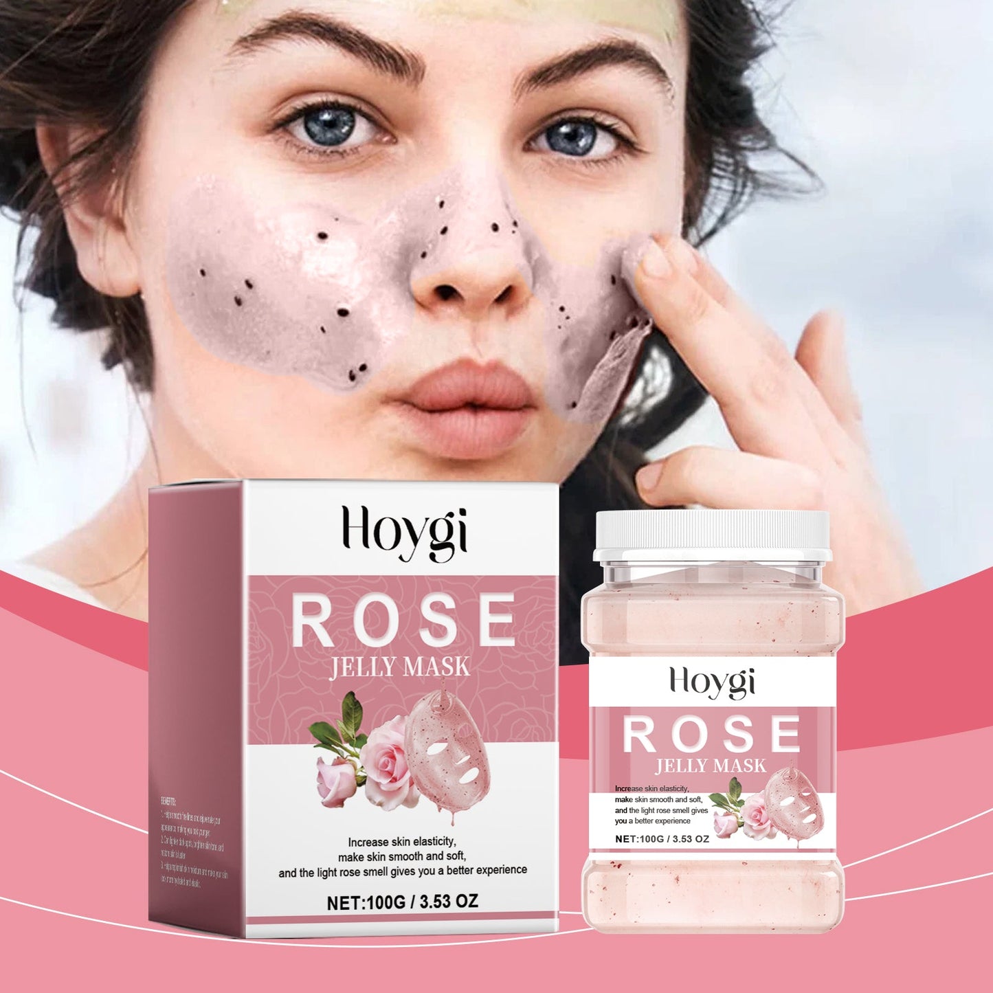 Hoygi Rose Hydrating Mask Powder Hydrating Treatment Smudge Mask Rose Essence Hydrating Mask Powder
