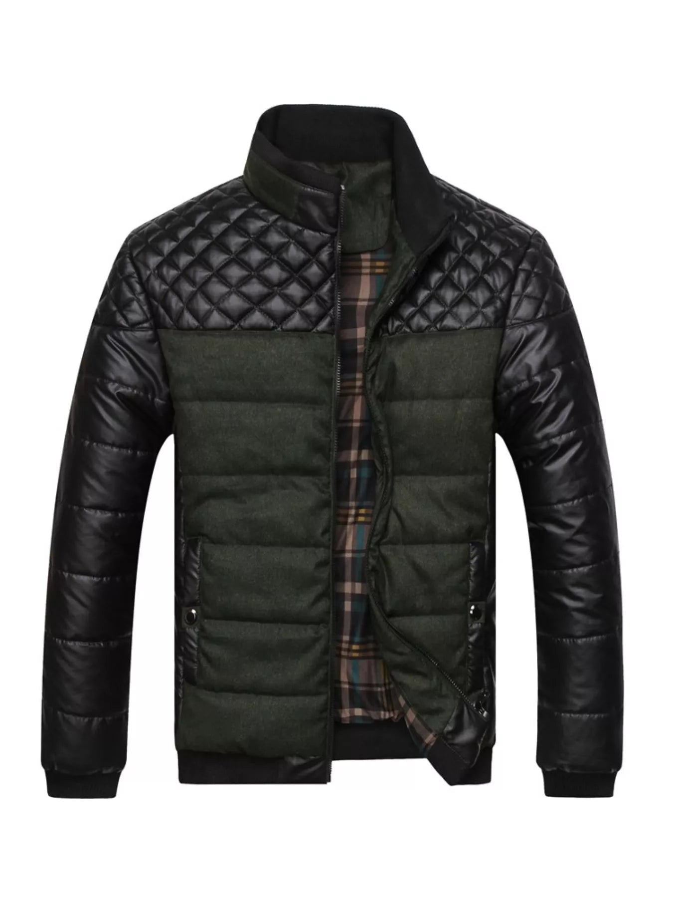 Men's Plus Size Zip Up Puffer Jacket
