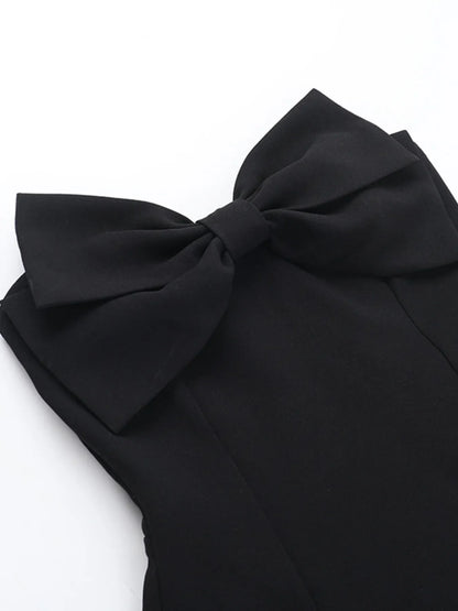 Bow Tube A-Line Mini Dress