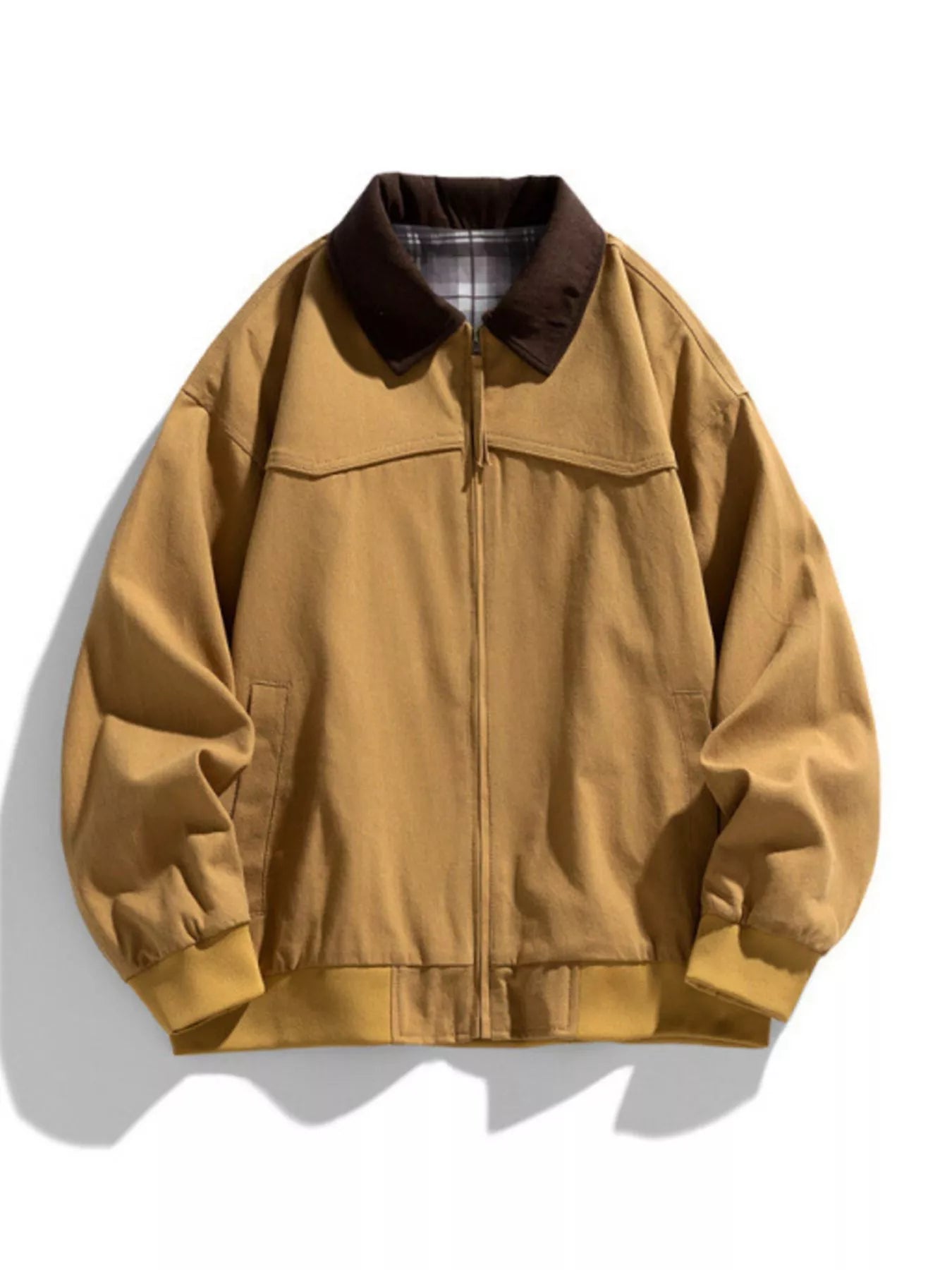 Men's Full Size Zip Up Long Sleeve Jacket Plus Size
