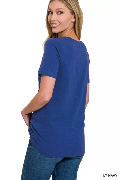 Zenana V-Neck Short Sleeve T-Shirt