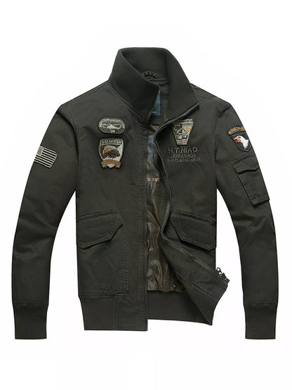 Men's Plus Size Zip Up Long Sleeve Jacket
