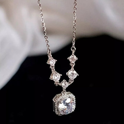 2 Carat Moissanite 925 Sterling Silver Pendant Necklace