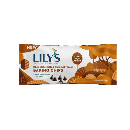 Lily's Salted Caramel Baking Chips, 9 oz, Case of 12
