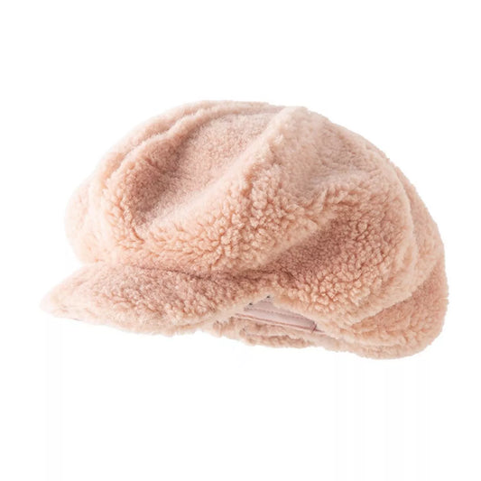 Warm Plush Newsboy Cap