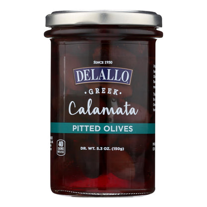 DeLallo Greek Calamata Pitted Olives – 5.3 oz (Pack of 6)