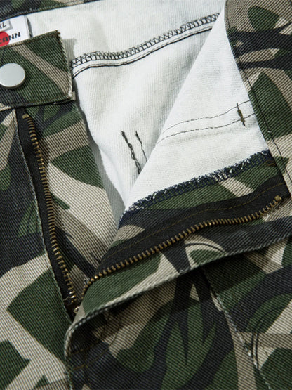 Men's Printed Zip Up Long Sleeve Jacket