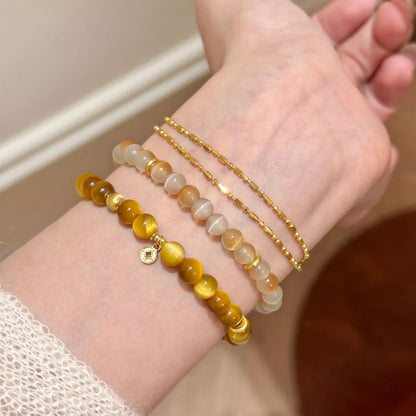 Tiger Eye Beaded Bracelet