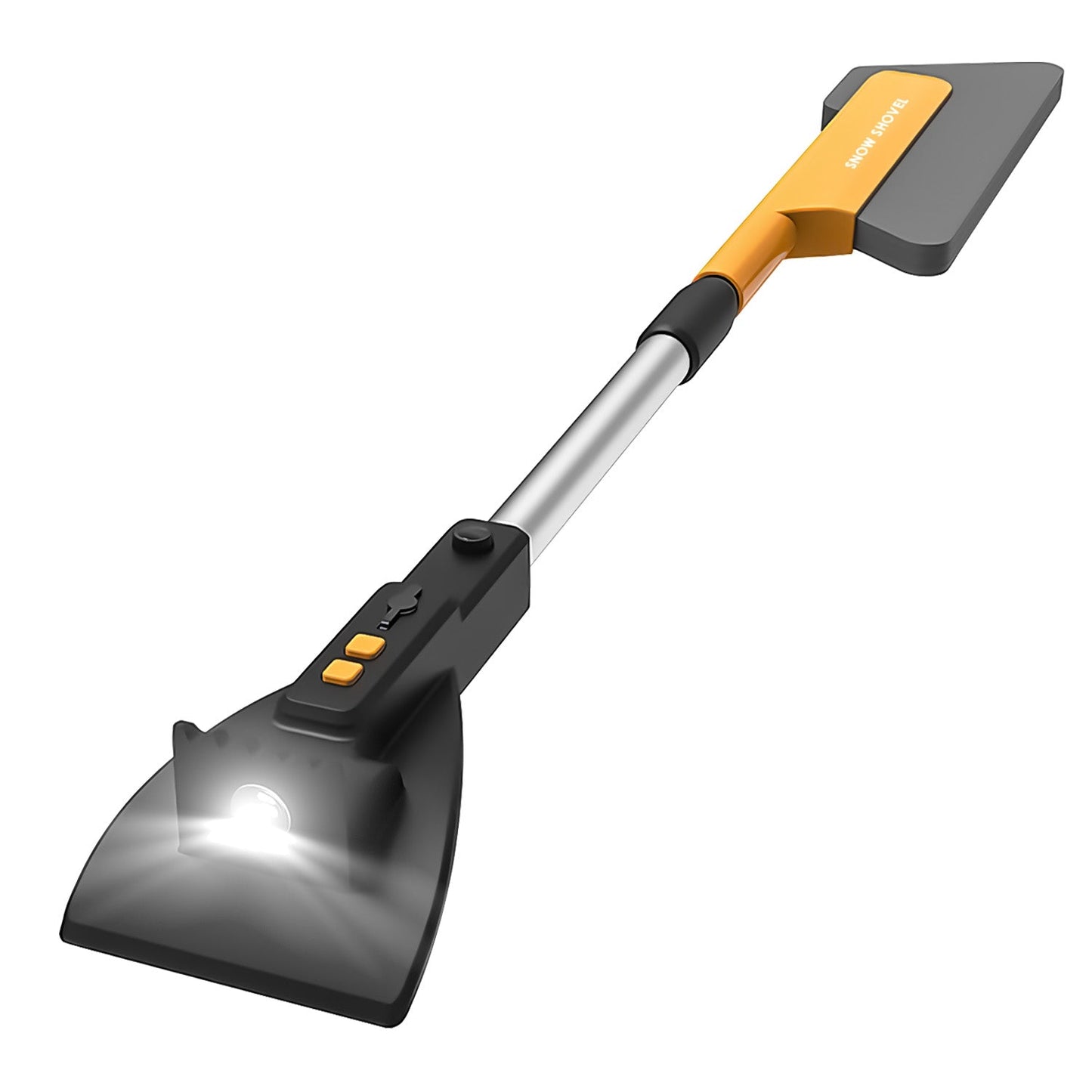 3 in 1 Extendable Snow Brush Ice Scraper and Snow Shovel with LED Lights USB Rechargeable Car Snow Removal Tool