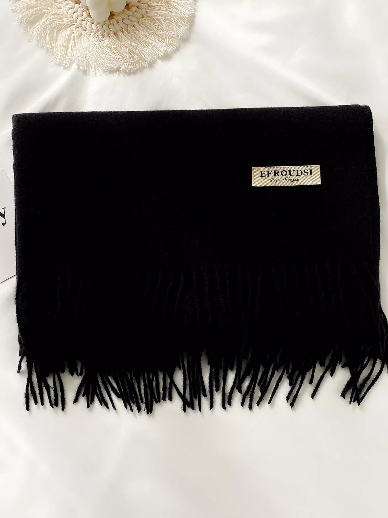 Fringe Solid Color Scarf