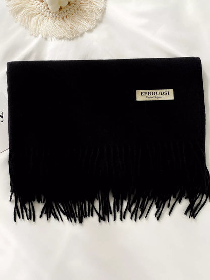 Fringe Solid Color Scarf