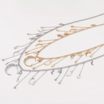Moon & Star Charm Necklace