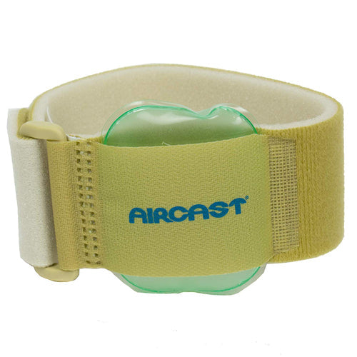 Aircast Tennis Elbow Support Armband, Beige 8-14, Reduces Pain for Golf & Racquet Sports