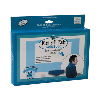 Reusable Heavy Duty Cold Pack for Neck - 6" x 23" Blue Vinyl - 30 Minute Cold Therapy