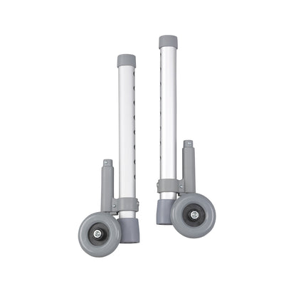 Glide Brake With 3 Braking Wheels for Walkers - Adjustable Height, 300 lb Capacity (Pair)