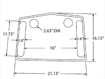 Walker Tray with Grip Mat - Fits Standard Walkers - Gray