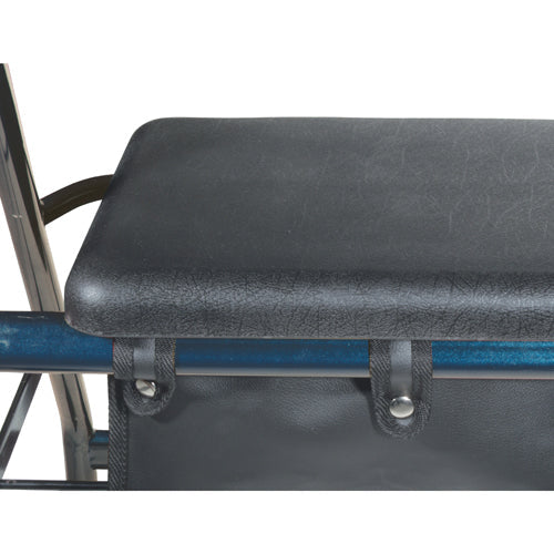 Drive Rollator 4-Wheel Walker with Padded Seat, Adjustable Handles, and Storage Pouch - Black