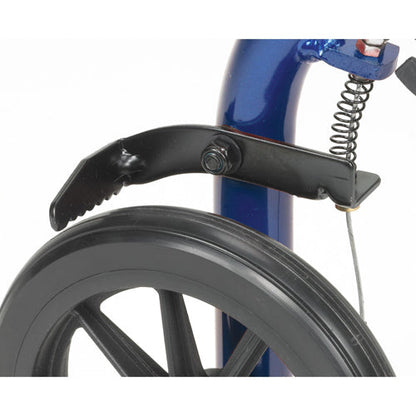 Drive Rollator 4-Wheel Walker with Padded Seat, Adjustable Handles, and Storage Pouch - Black