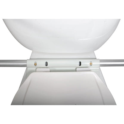 Adjustable Toilet Safety Rail with Waterfall Armrests - 300 lbs Capacity